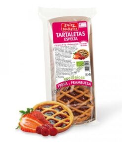 TARTALETAS DE TRIGO ESPELTA FRESA Y FRAMBUESA